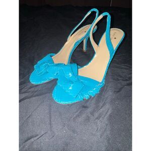 Kate Spade turquoise leather heels size 9